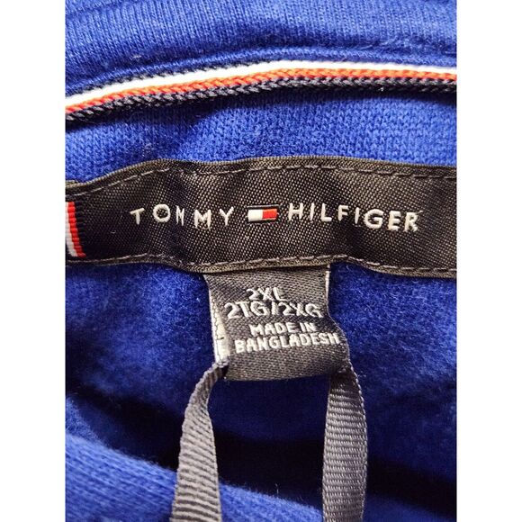 Tommy Hilfiger Men’s Hoodie – 2XL Blue | Classic Logo Pullover Sweatshirt - Picture 8 of 8